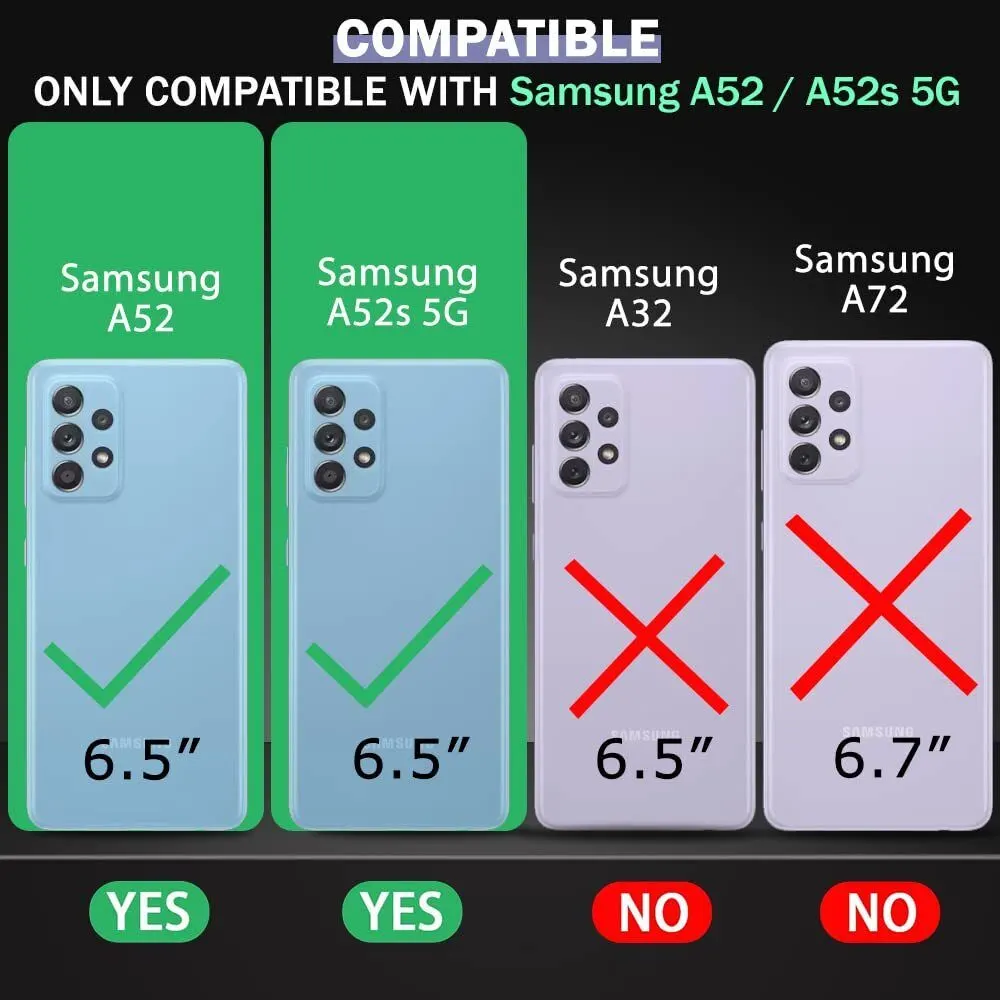 Micvir Back Cover for Samsung Galaxy A52 (Transparent, Black, Shock Proof, Pack of: 1) — image 2 of 5