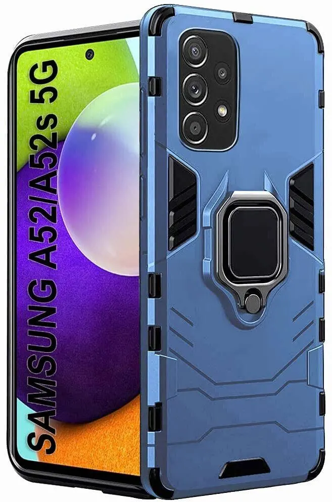Micvir Back Cover for Samsung Galaxy A52 (Transparent, Blue, Shock Proof, Pack of: 1)