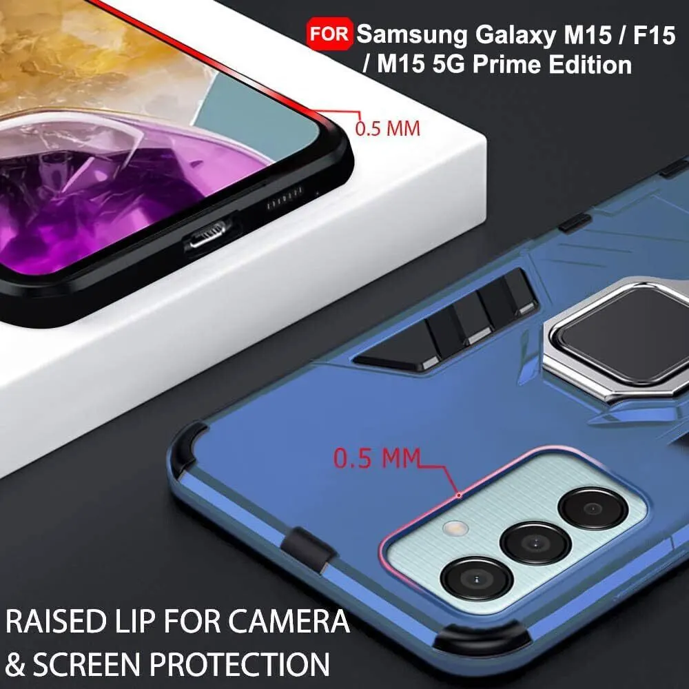 Micvir Back Cover for Samsung Galaxy F15 5G (Transparent, Blue, Shock Proof, Plastic, Silicon, Pack of: 1) — image 2 of 5