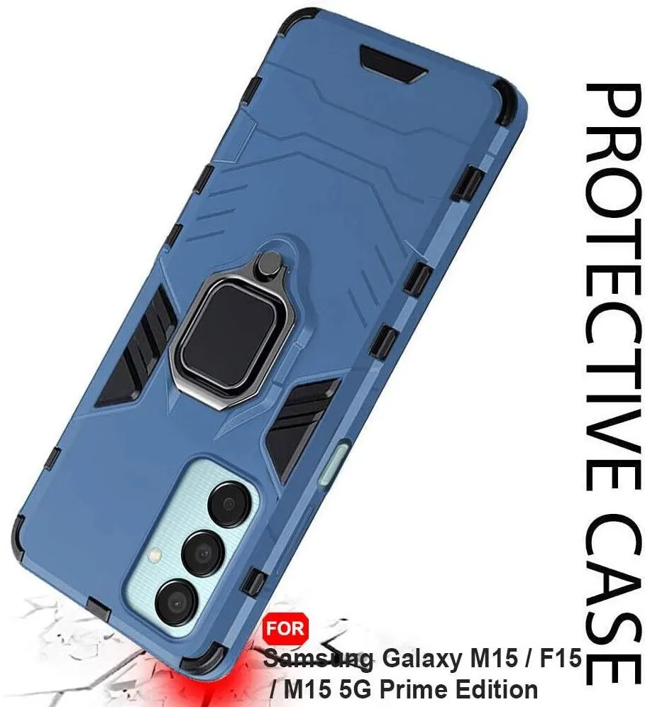 Micvir Back Cover for Samsung Galaxy F15 5G (Transparent, Blue, Shock Proof, Plastic, Silicon, Pack of: 1) — image 4 of 5