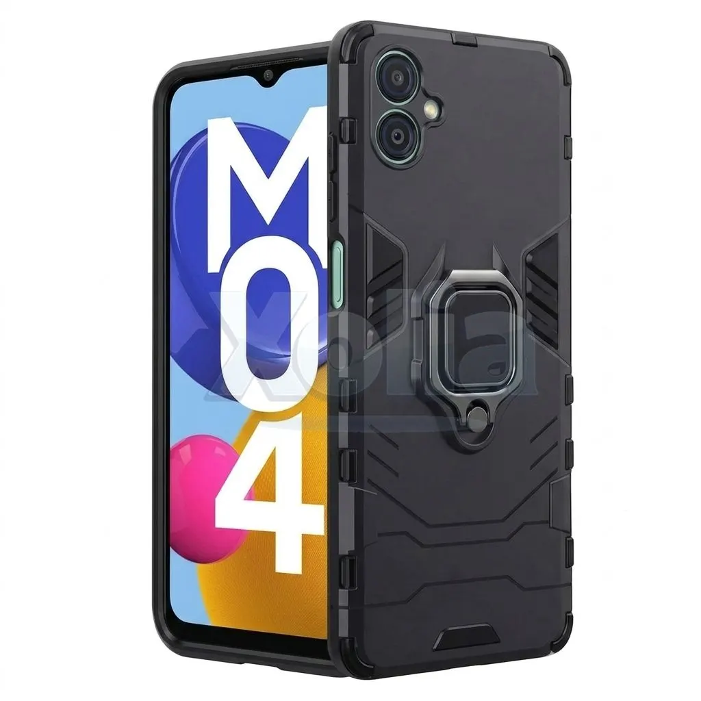 Xolia Back Cover for Samsung Galaxy M04 (Black, Shock Proof, Plastic, Silicon, Pack of: 1)
