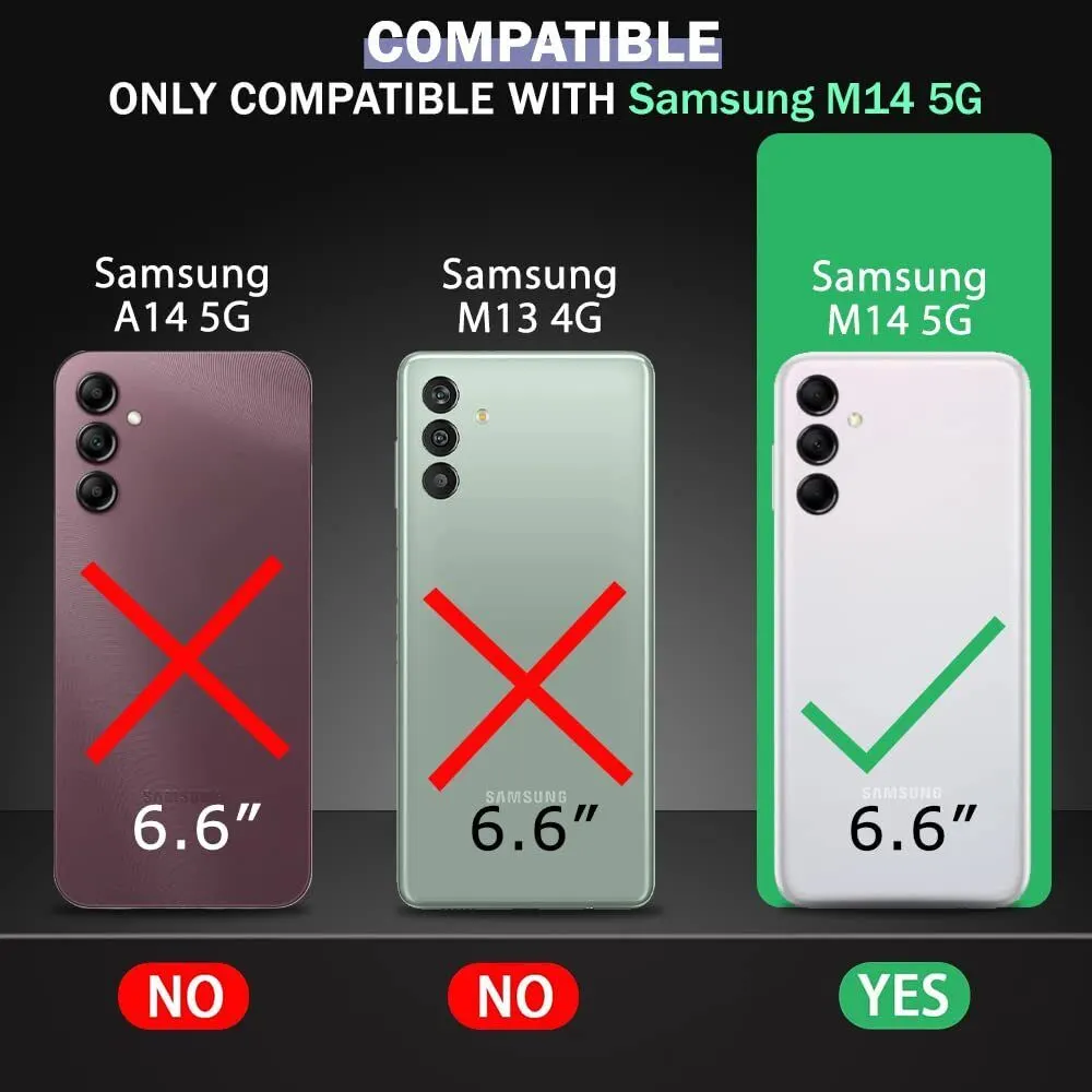 Micvir Back Cover for Samsung Galaxy M14 5G (Black, Shock Proof, Pack of: 1) — image 2 of 5