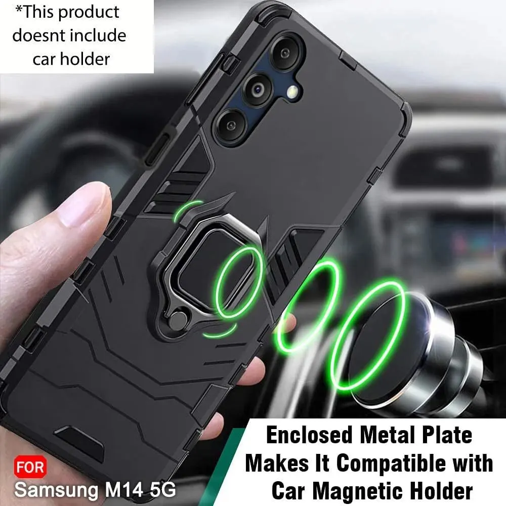 Micvir Back Cover for Samsung Galaxy M14 5G (Black, Shock Proof, Pack of: 1) — image 3 of 5