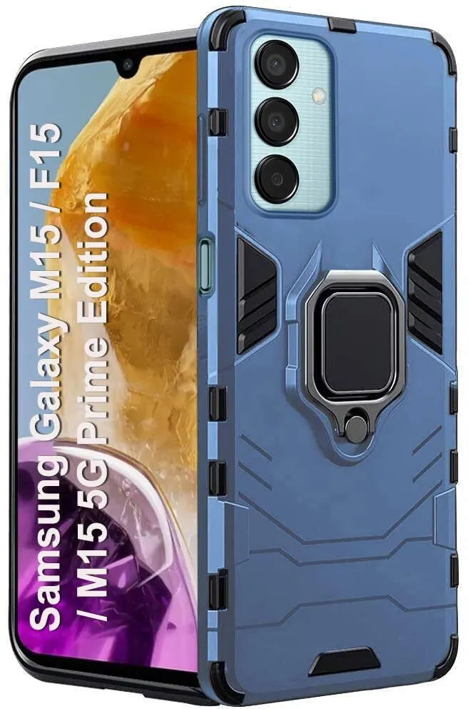 Micvir Back Cover for Samsung Galaxy M15 5G (Transparent, Blue, Shock Proof, Pack of: 1)