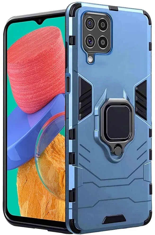 Micvir Back Cover for Samsung Galaxy M33 5G (Transparent, Blue, Shock Proof, Plastic, Silicon, Pack of: 1)