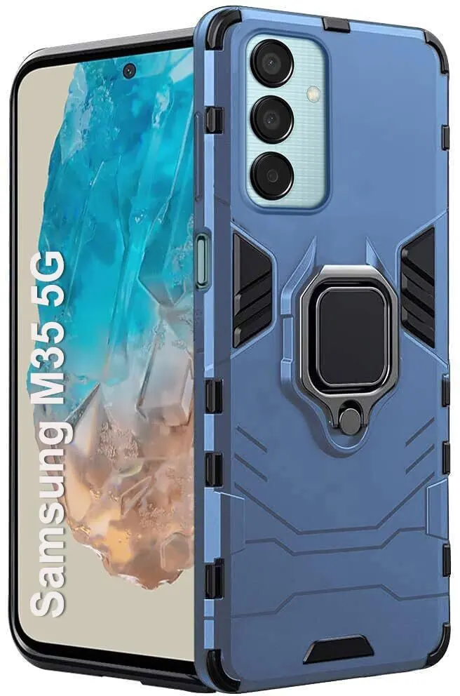 Micvir Back Cover for SAMSUNG Galaxy M35 5G (Transparent, Blue, Shock Proof, Pack of: 1)