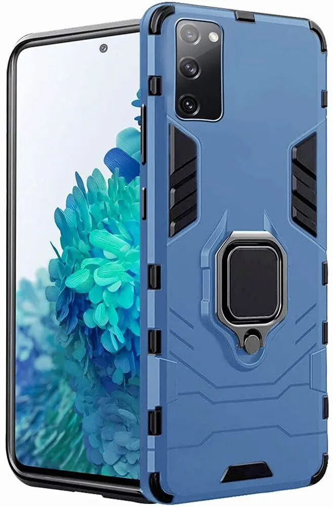 Micvir Back Cover for Samsung Galaxy S20 FE 5G (Transparent, Blue, Shock Proof, Plastic, Silicon, Pack of: 1)