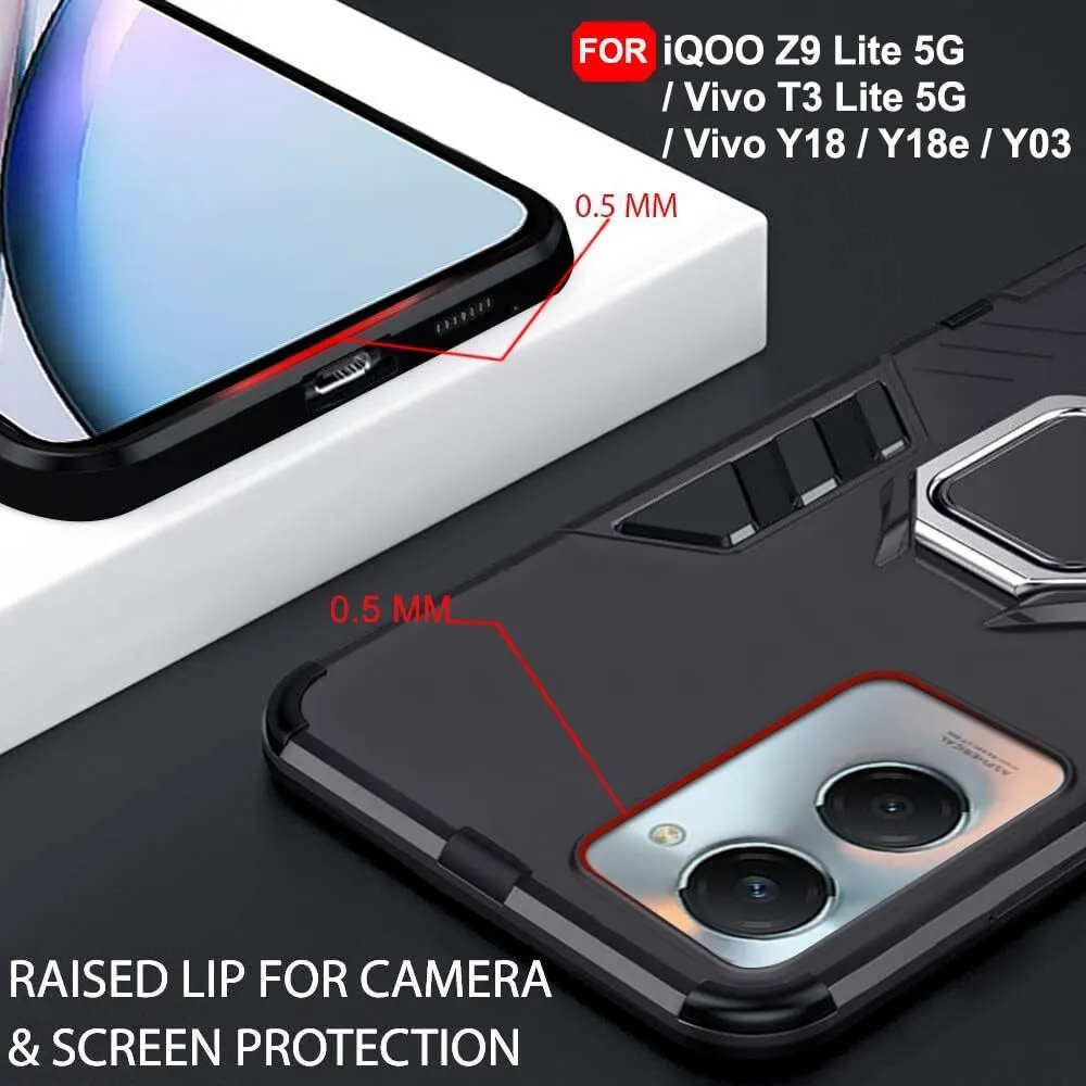 Micvir Back Cover for vivo T3 Lite 5G (Transparent, Black, Shock Proof, Pack of: 1) — image 3 of 5