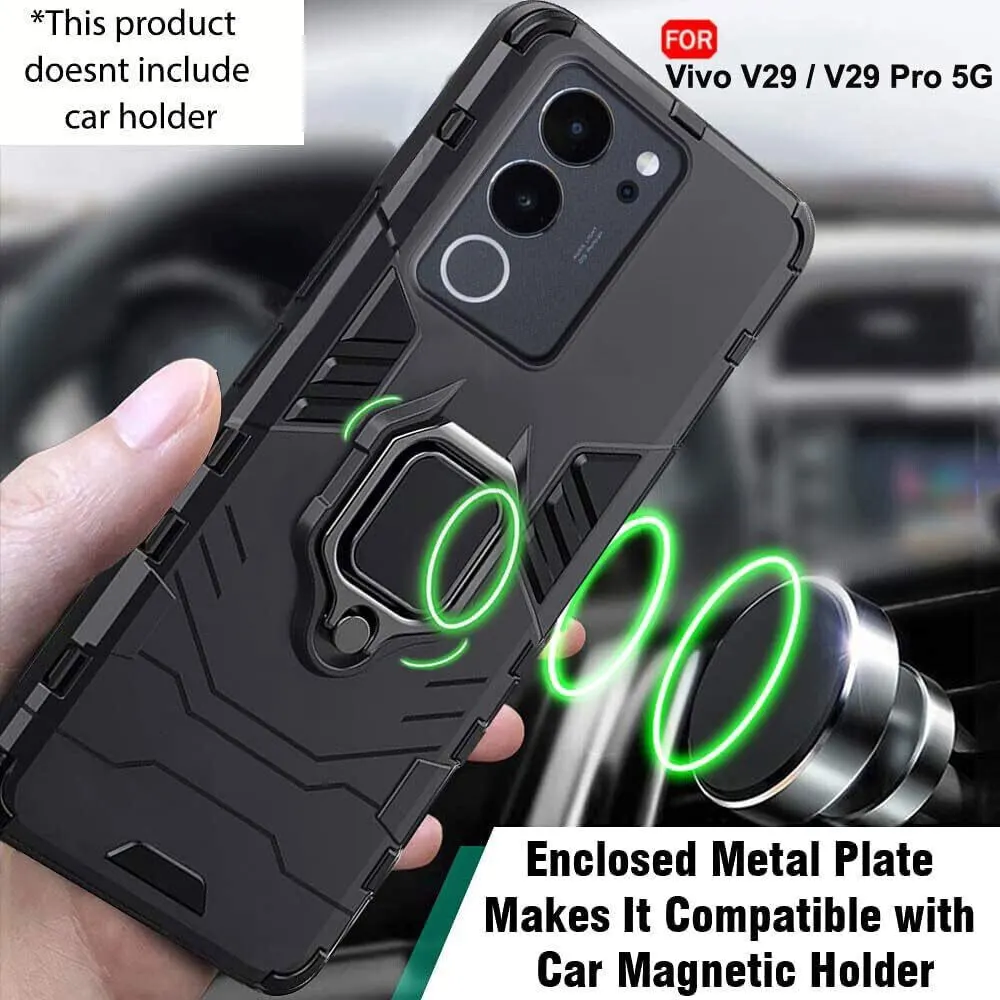 Micvir Back Cover for vivo V29 5G (Transparent, Black, Shock Proof, Plastic, Silicon, Pack of: 1) — image 3 of 5
