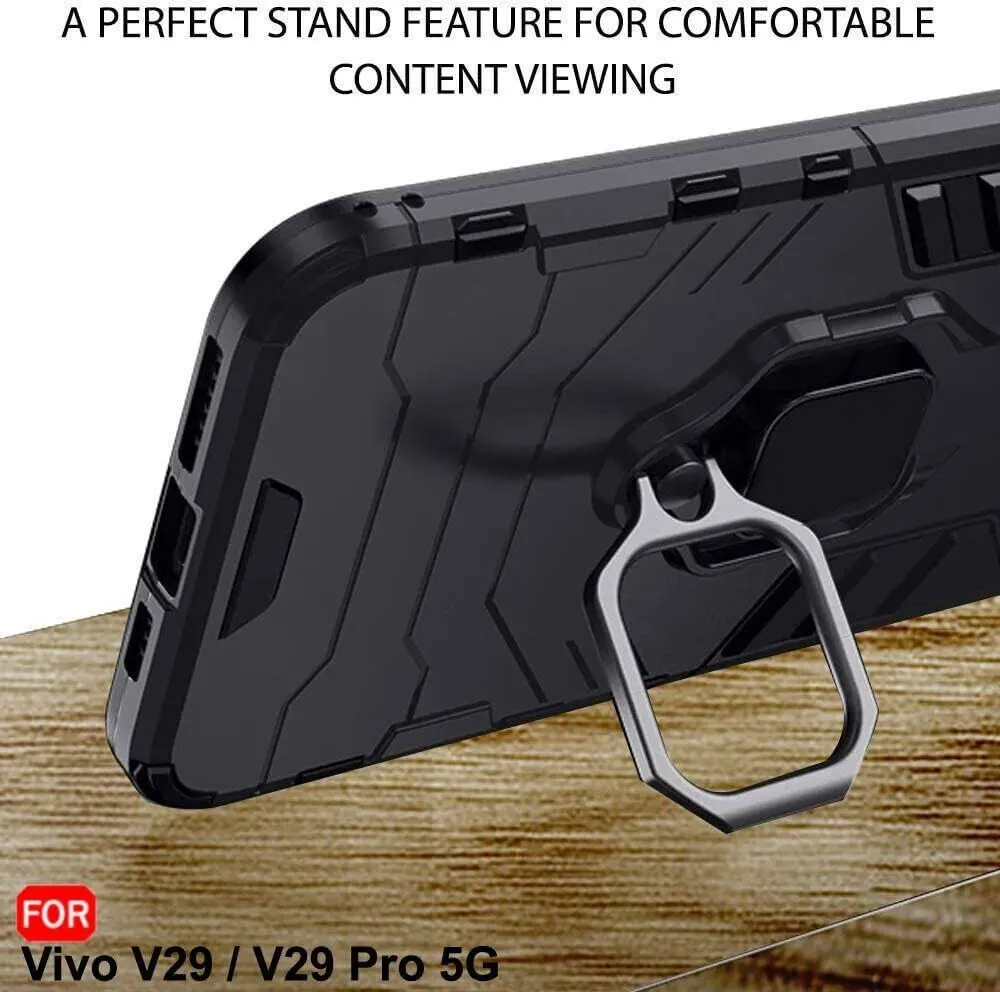 Micvir Back Cover for vivo V29 5G (Transparent, Black, Shock Proof, Plastic, Silicon, Pack of: 1) — image 4 of 5