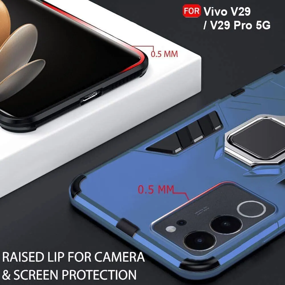 Micvir Back Cover for Vivo V29 Pro 5G (Blue, Shock Proof, Plastic, Silicon, Pack of: 1) — image 2 of 5