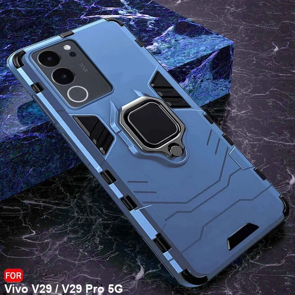Micvir Back Cover for Vivo V29 Pro 5G (Blue, Shock Proof, Plastic, Silicon, Pack of: 1) — image 4 of 5
