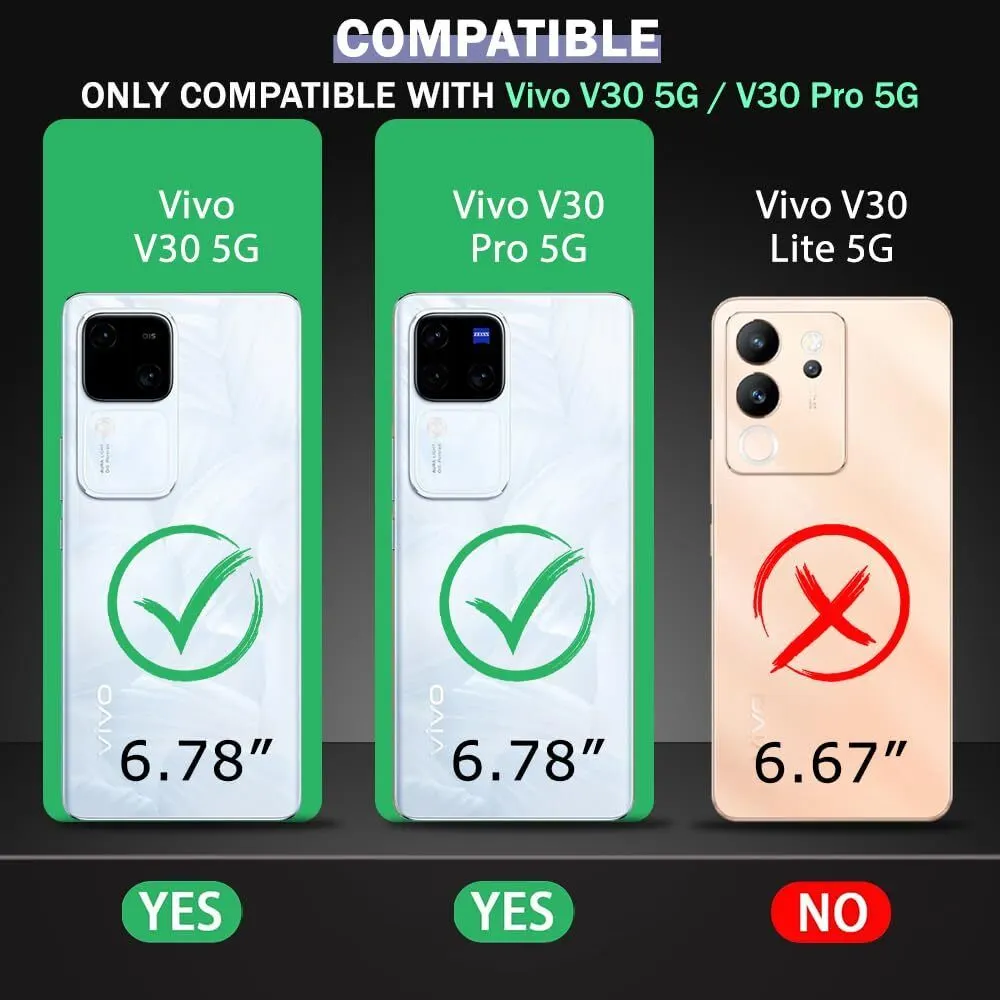 Micvir Back Cover for Vivo V30 5G (Transparent, Blue, Shock Proof, Plastic, Silicon, Pack of: 1) — image 2 of 5