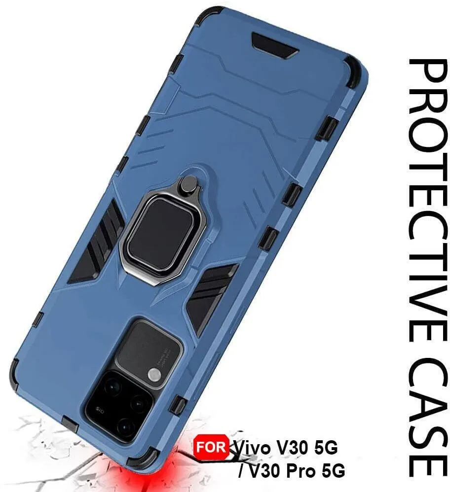 Micvir Back Cover for Vivo V30 5G (Transparent, Blue, Shock Proof, Plastic, Silicon, Pack of: 1) — image 4 of 5