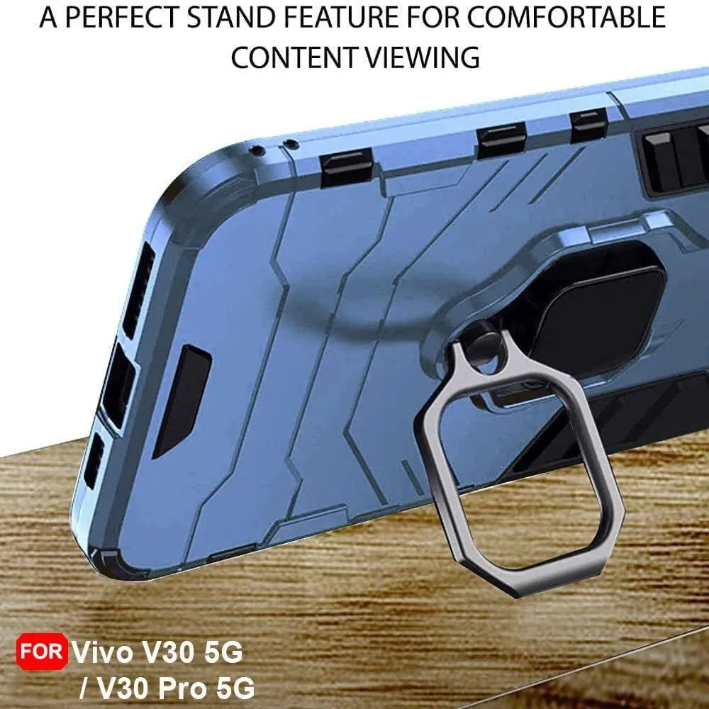 Micvir Back Cover for Vivo V30 5G (Transparent, Blue, Shock Proof, Plastic, Silicon, Pack of: 1) — image 5 of 5