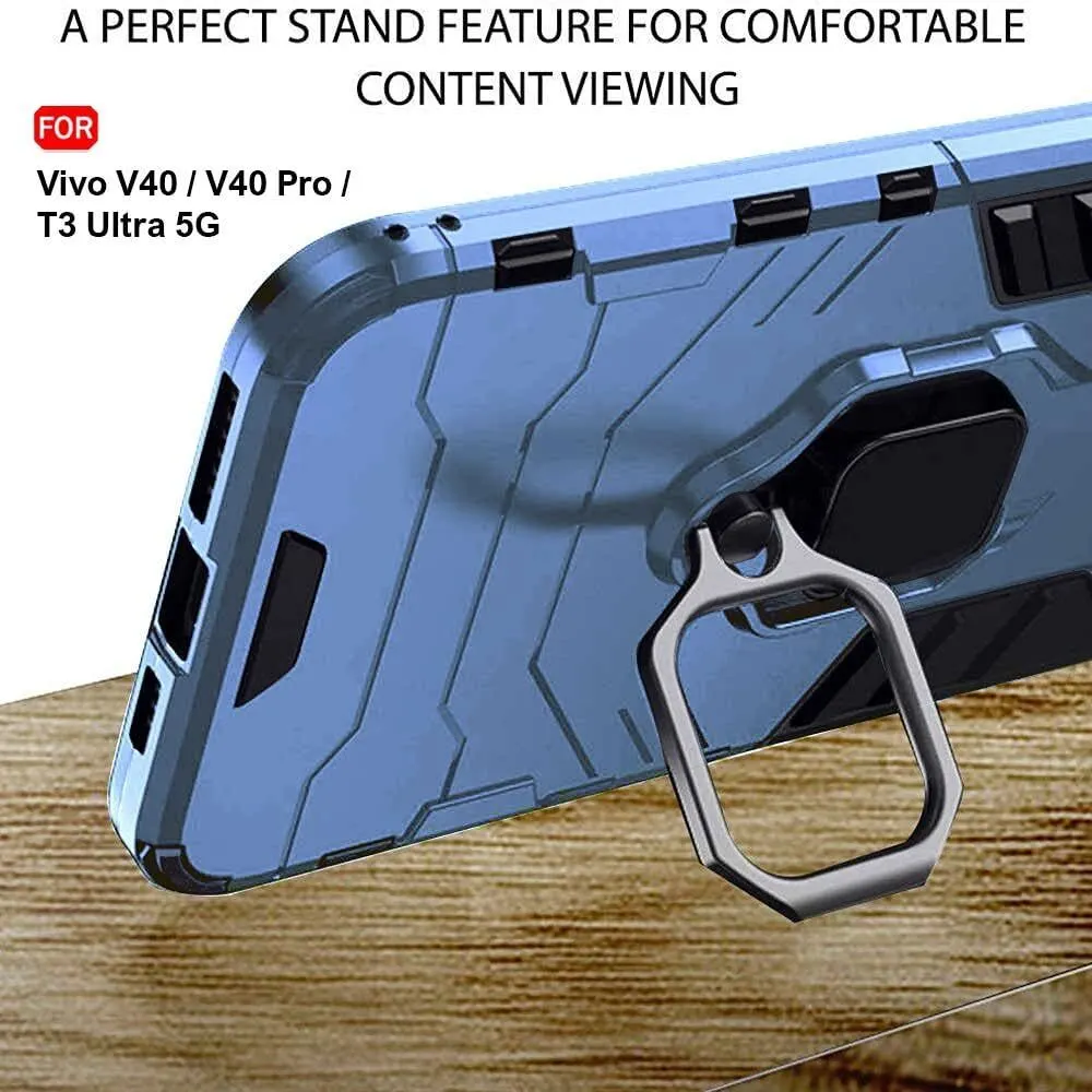Micvir Back Cover for vivo V40 5G (Transparent, Blue, Shock Proof, Plastic, Silicon, Pack of: 1) — image 5 of 5