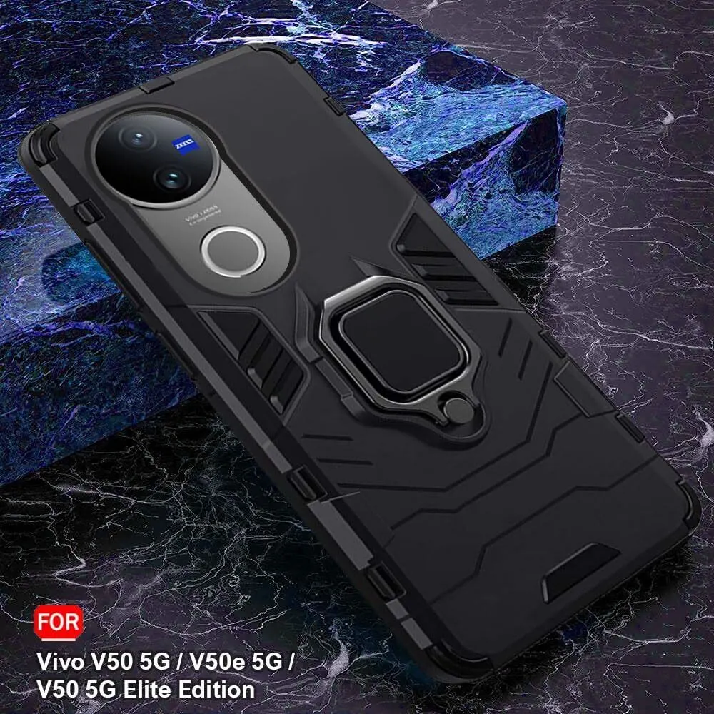 Micvir Back Cover for vivo V50 5G Elite Edition (Transparent, Black, Shock Proof, Plastic, Silicon, Pack of: 1) — image 3 of 5