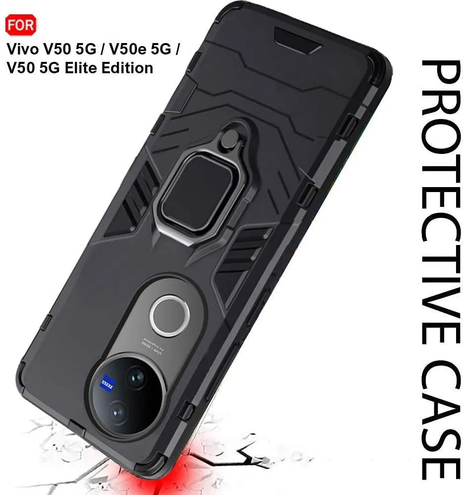 Micvir Back Cover for vivo V50 5G Elite Edition (Transparent, Black, Shock Proof, Plastic, Silicon, Pack of: 1) — image 4 of 5