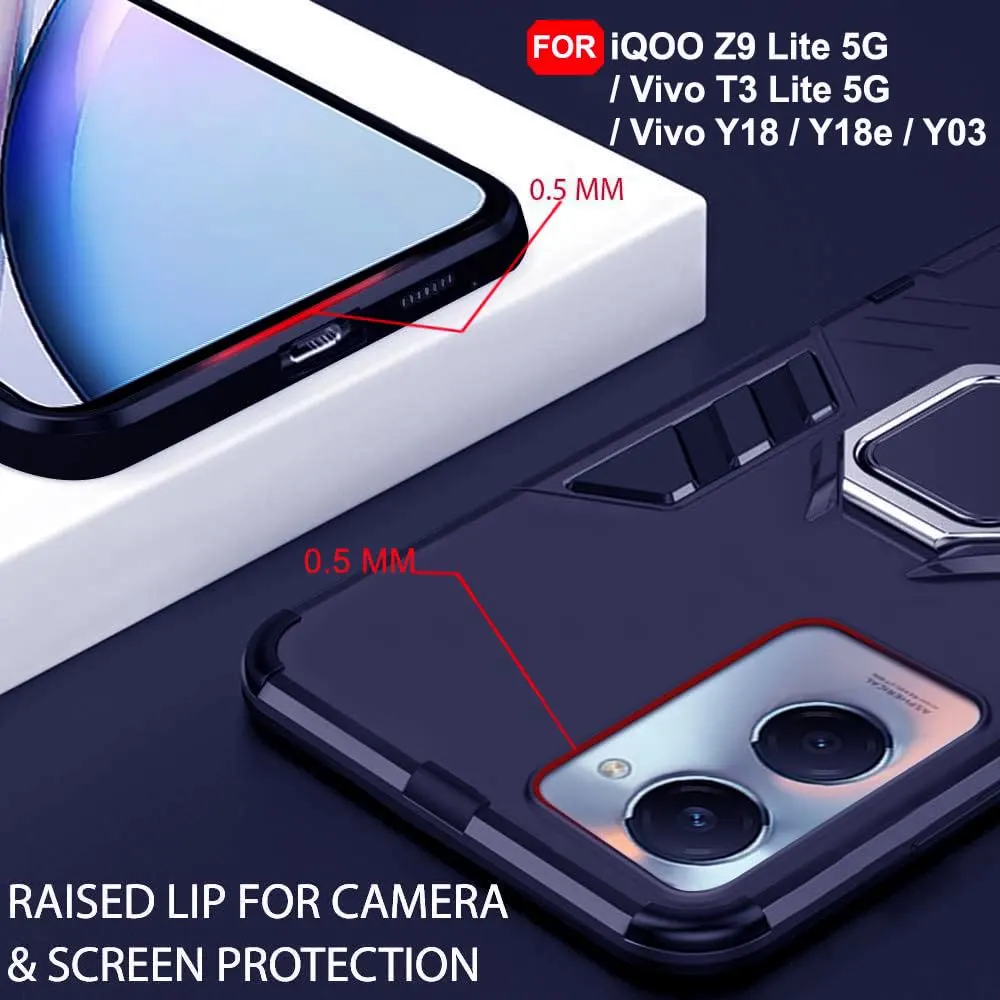 Micvir Back Cover for Vivo Y18, Vivo Y18e, Vivo Y28s 5G (Transparent, Blue, Shock Proof, Plastic, Silicon, Pack of: 1) — image 3 of 5