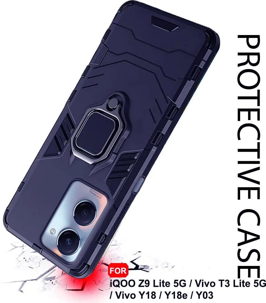 Micvir Back Cover for Vivo Y18, Vivo Y18e, Vivo Y28s 5G (Transparent, Blue, Shock Proof, Plastic, Silicon, Pack of: 1) — image 4 of 5