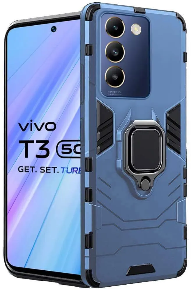 Micvir Back Cover for Vivo Y200e 5G (Transparent, Blue, Shock Proof, Pack of: 1)