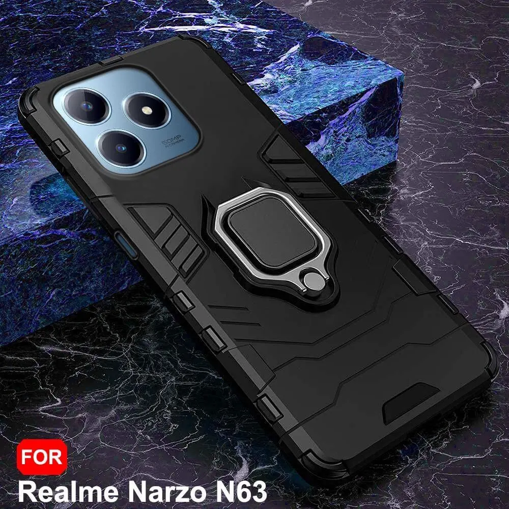 Micvir Back Cover for Realme C63 (Transparent, Black, Shock Proof, Pack of: 1) — image 3 of 5