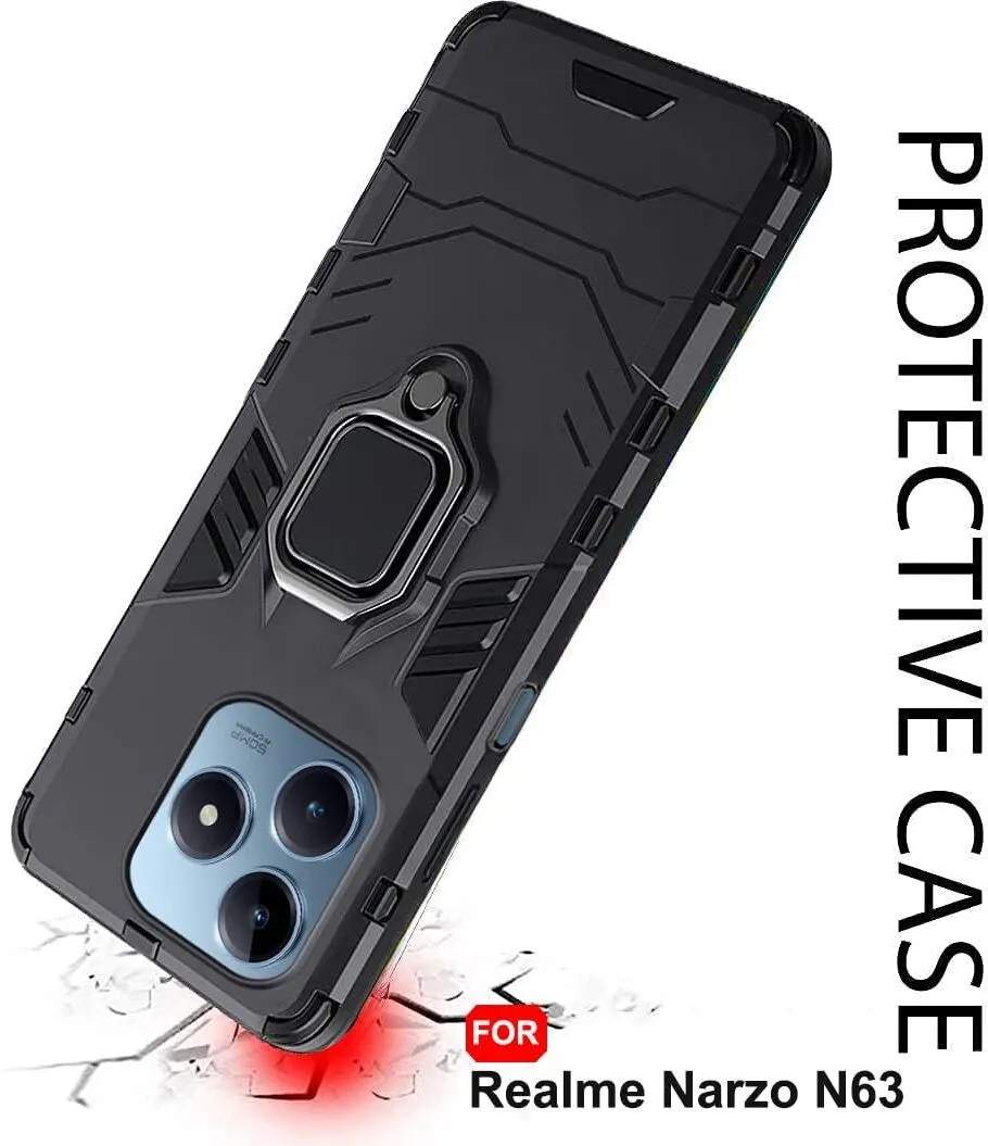 Micvir Back Cover for Realme C63 (Transparent, Black, Shock Proof, Pack of: 1) — image 4 of 5