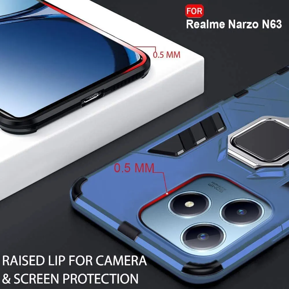Micvir Back Cover for Realme C63 (Transparent, Blue, Shock Proof, Pack of: 1) — image 2 of 5
