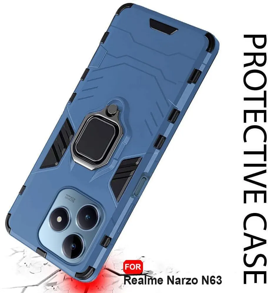 Micvir Back Cover for Realme C63 (Transparent, Blue, Shock Proof, Pack of: 1) — image 4 of 5
