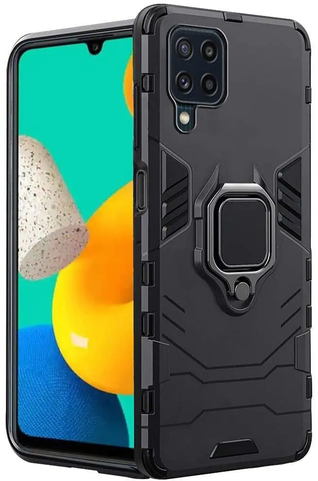 Micvir Back Cover for Samsung Galaxy M32 (Transparent, Black, Shock Proof, Pack of: 1)