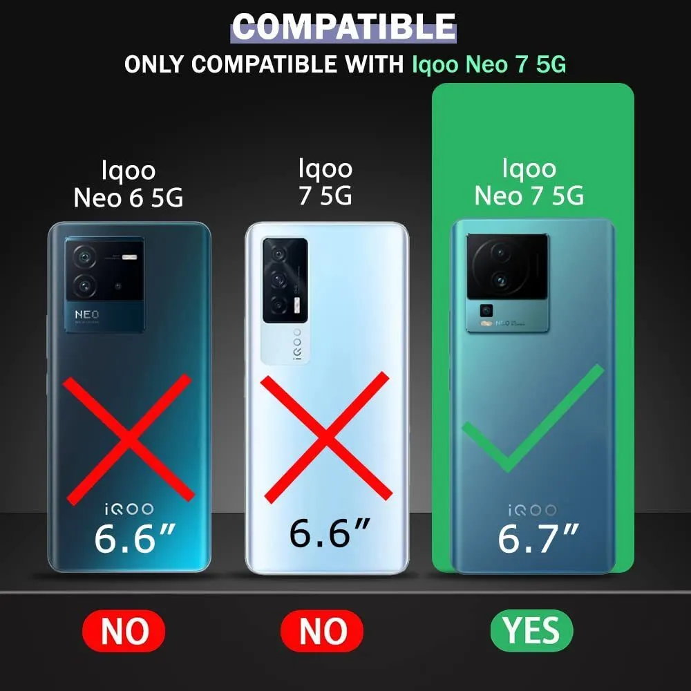 Micvir Back Cover for IQOO Neo 7 (Transparent, Blue, Shock Proof, Plastic, Silicon, Pack of: 1) — image 2 of 5