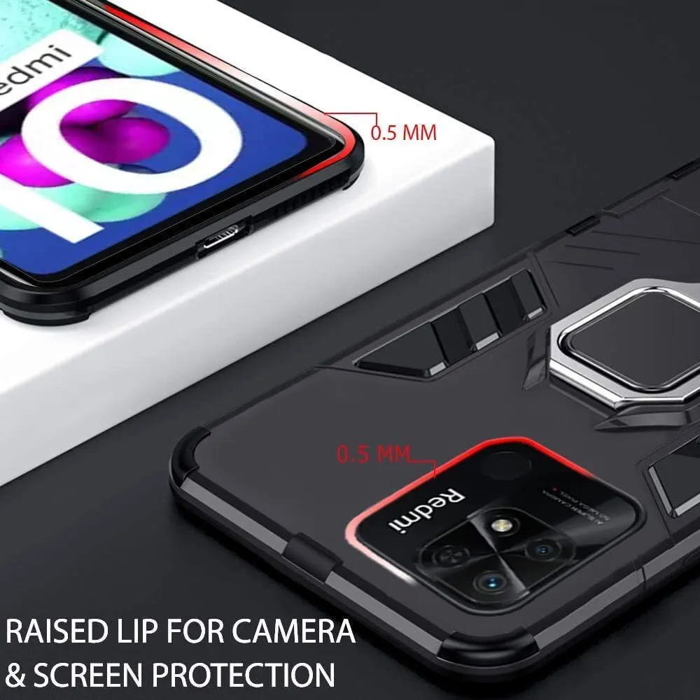 Micvir Back Cover for Redmi 10 (Transparent, Black, Shock Proof, Plastic, Silicon, Pack of: 1) — image 2 of 5