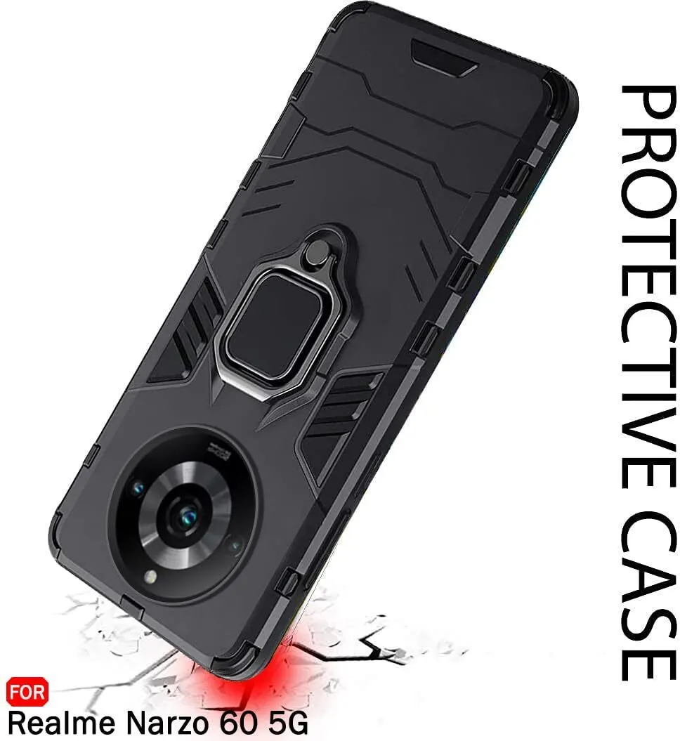 Micvir Back Cover for Realme Narzo 60 5G (Transparent, Black, Shock Proof, Plastic, Silicon, Pack of: 1) — image 4 of 5