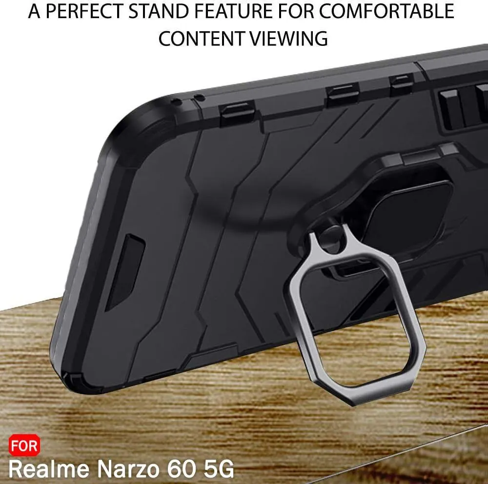 Micvir Back Cover for Realme Narzo 60 5G (Transparent, Black, Shock Proof, Plastic, Silicon, Pack of: 1) — image 5 of 5