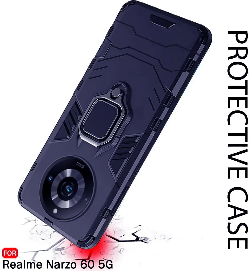 Micvir Back Cover for Realme Narzo 60 5G (Transparent, Blue, Shock Proof, Plastic, Silicon, Pack of: 1) — image 4 of 5