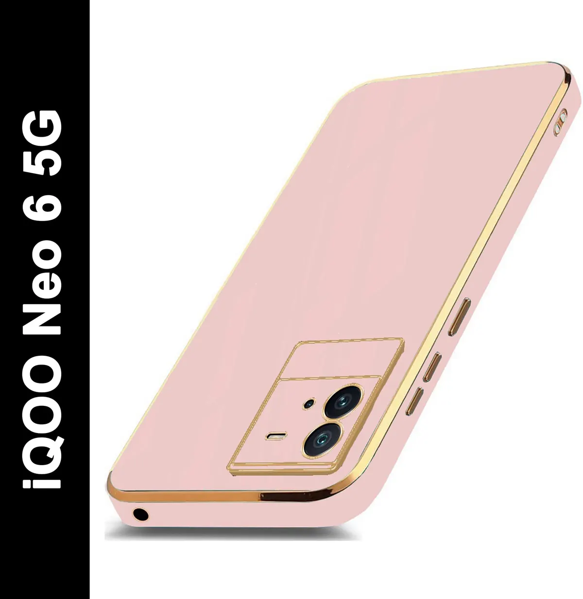 Micvir Back Cover for iQOO Neo 6 5G (Pink, Silicon, Pack of: 1)