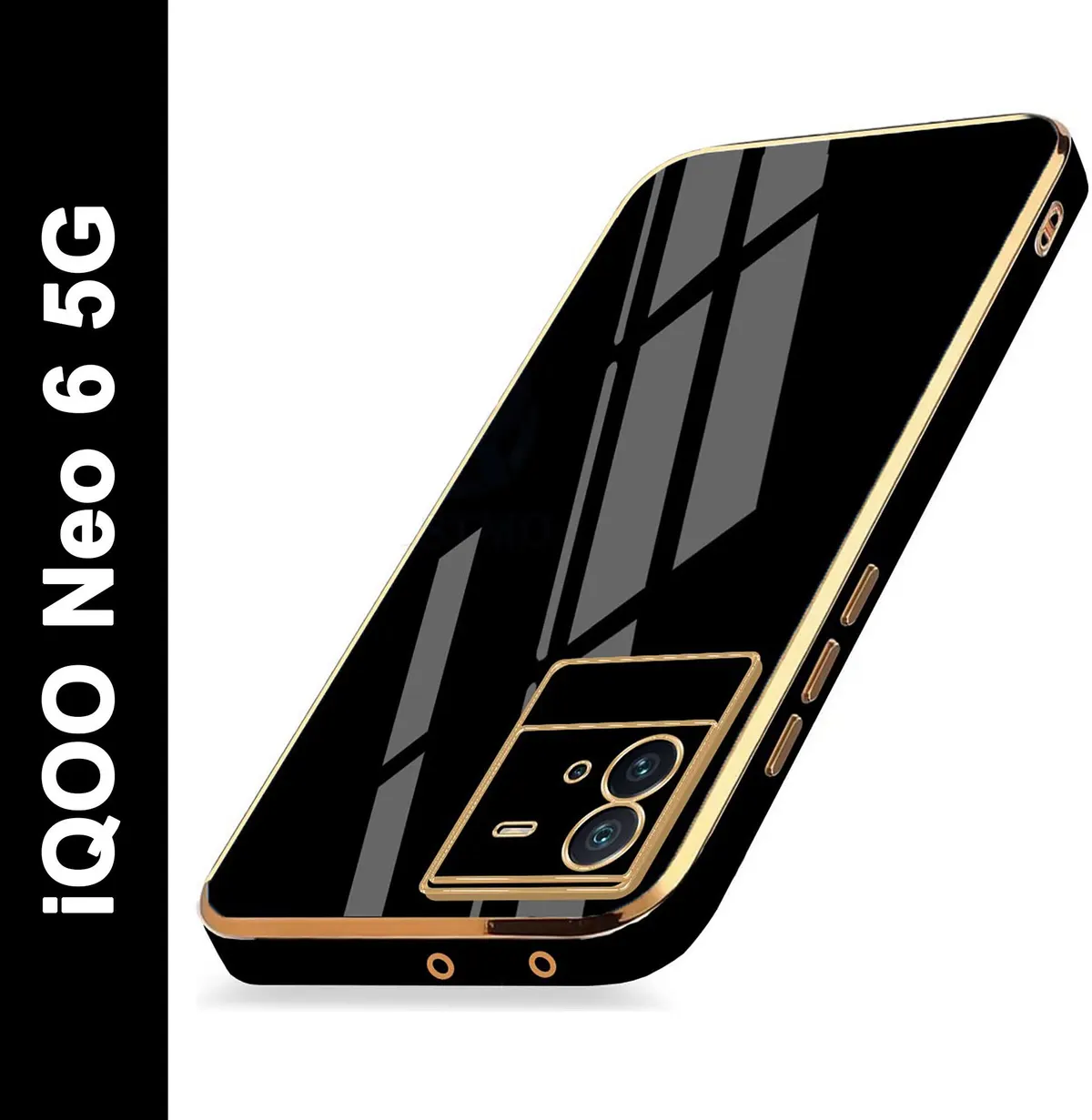 Micvir Back Cover for iQOO Neo 6 5G (Black, Silicon, Pack of: 1)