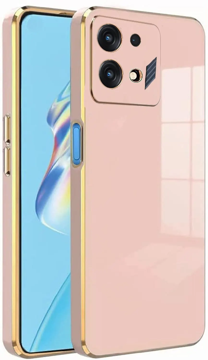 Micvir Back Cover for Infinix GT10 Pro (Pink, Camera Bump Protector, Silicon, Pack of: 1)