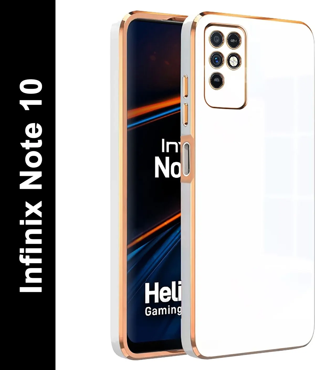 Micvir Back Cover for Infinix Note 10 (White, Silicon, Pack of: 1)
