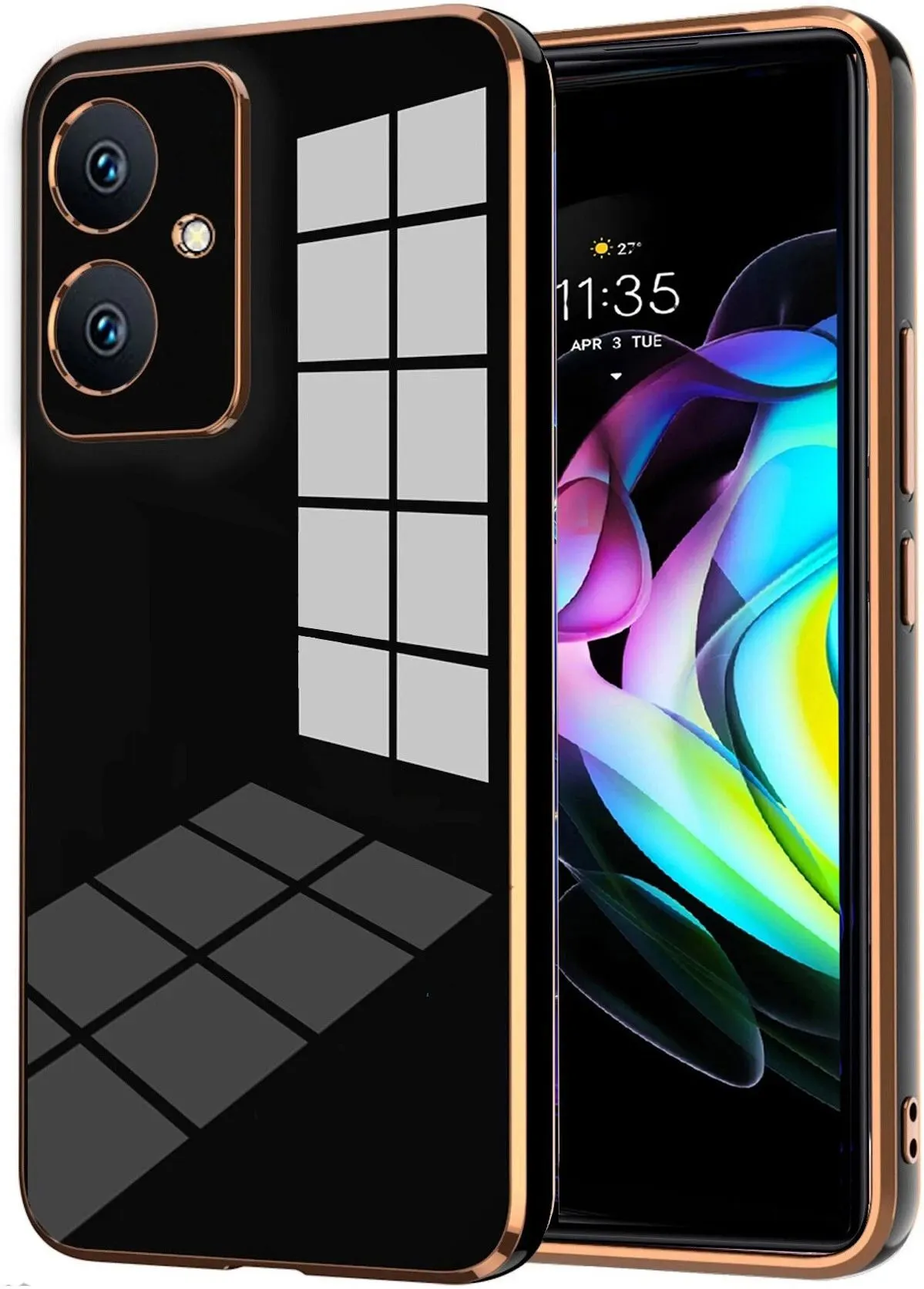 Micvir Back Cover for Motorola G14 (Black, Silicon, Pack of: 1)
