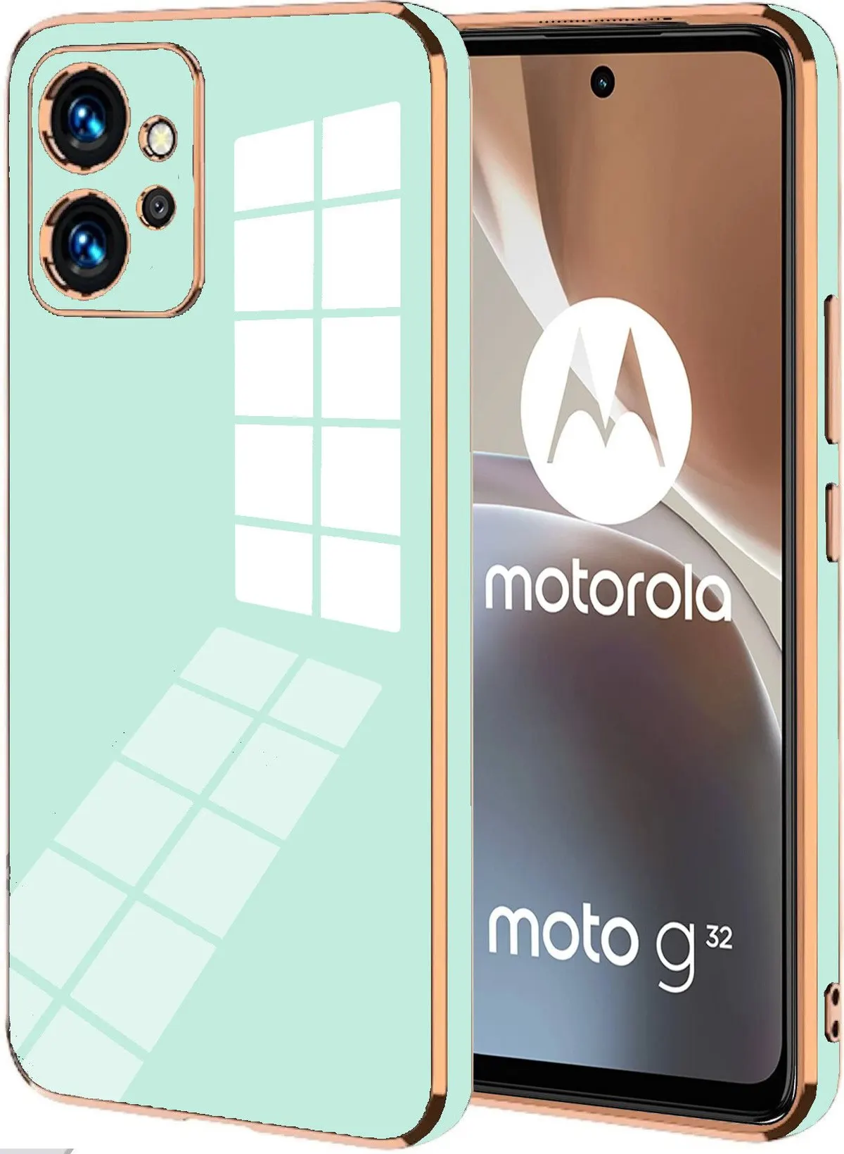 Micvir Back Cover for Motorola G32 (Green, Silicon, Pack of: 1)