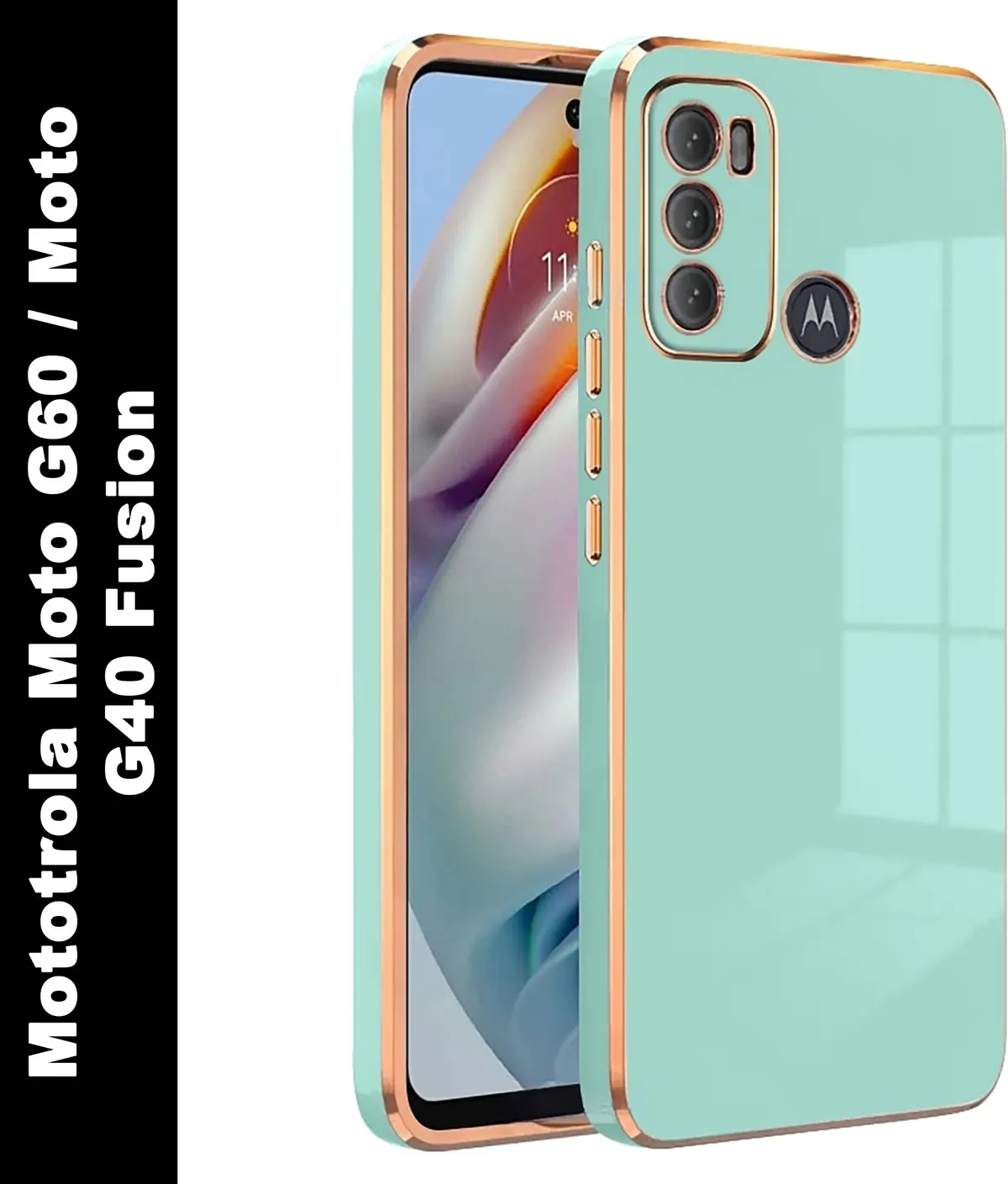 Micvir Back Cover for Motorola G40 Fusion, Motorola G60, Moto G40 Fusion, Moto G60 (Green, Silicon, Pack of: 1)