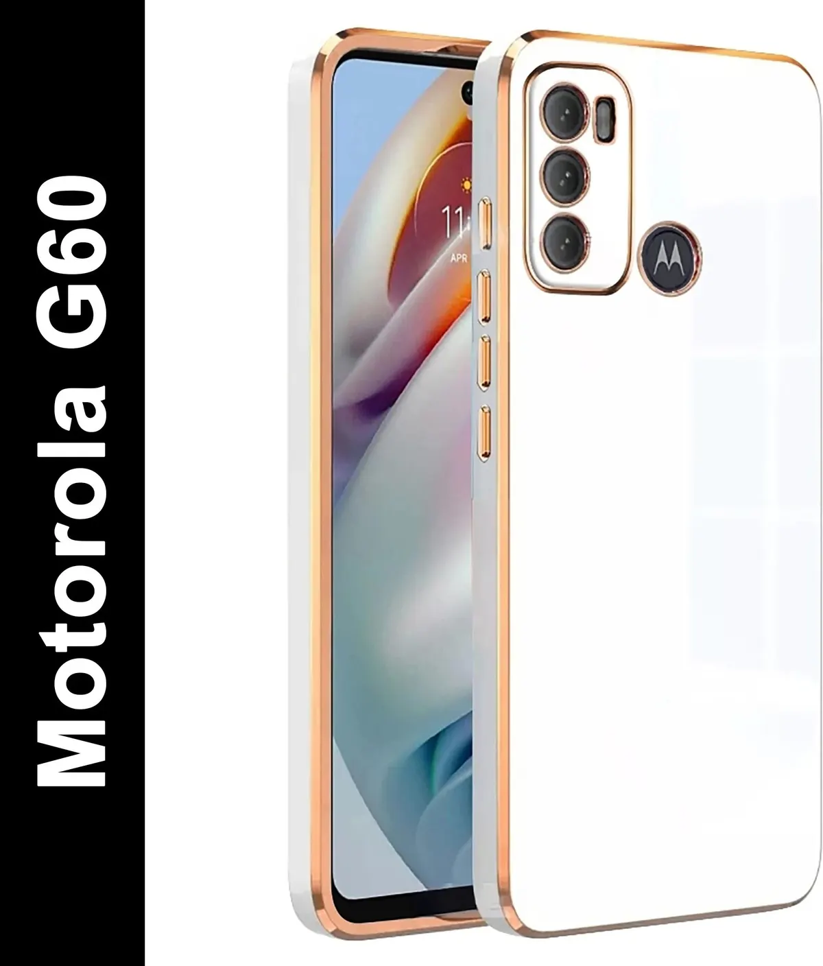 Micvir Back Cover for Motorola G40 Fusion, Motorola G60, Moto G40 Fusion, Moto G60 (White, Silicon, Pack of: 1)