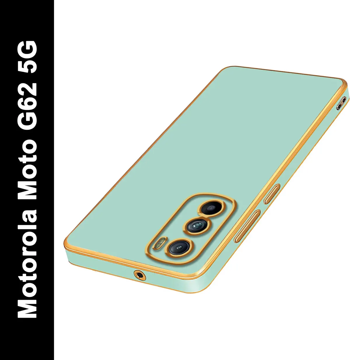 Micvir Back Cover for Motorola Moto G62 5G (Green, Silicon, Pack of: 1)