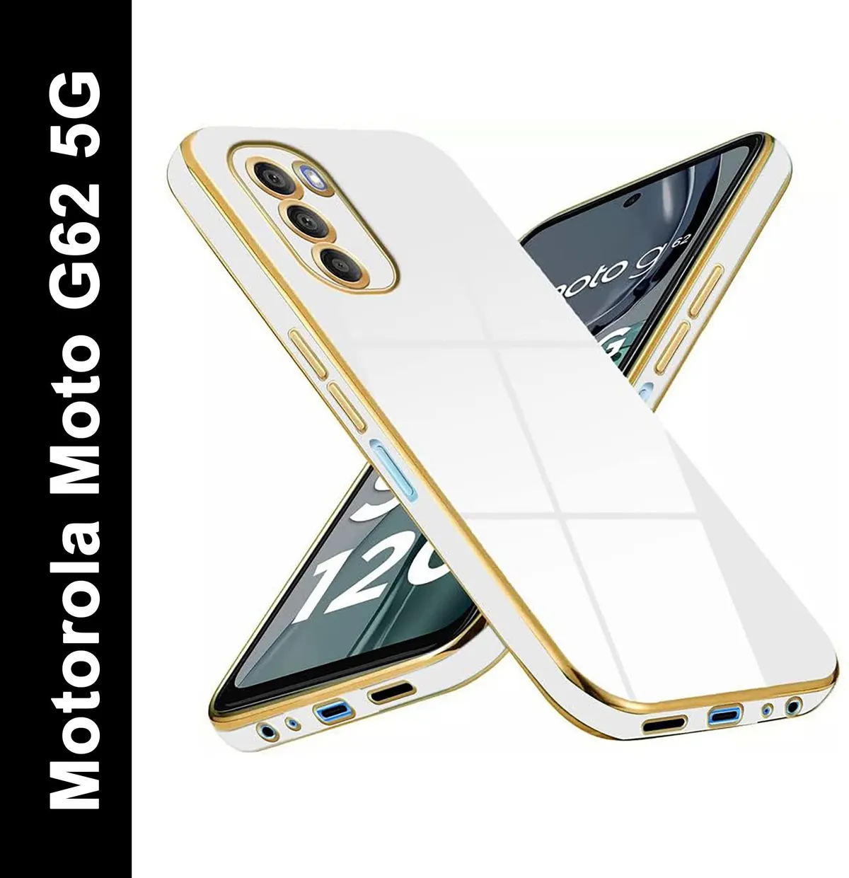 Micvir Back Cover for Motorola Moto G62 5G (White, Silicon, Pack of: 1)