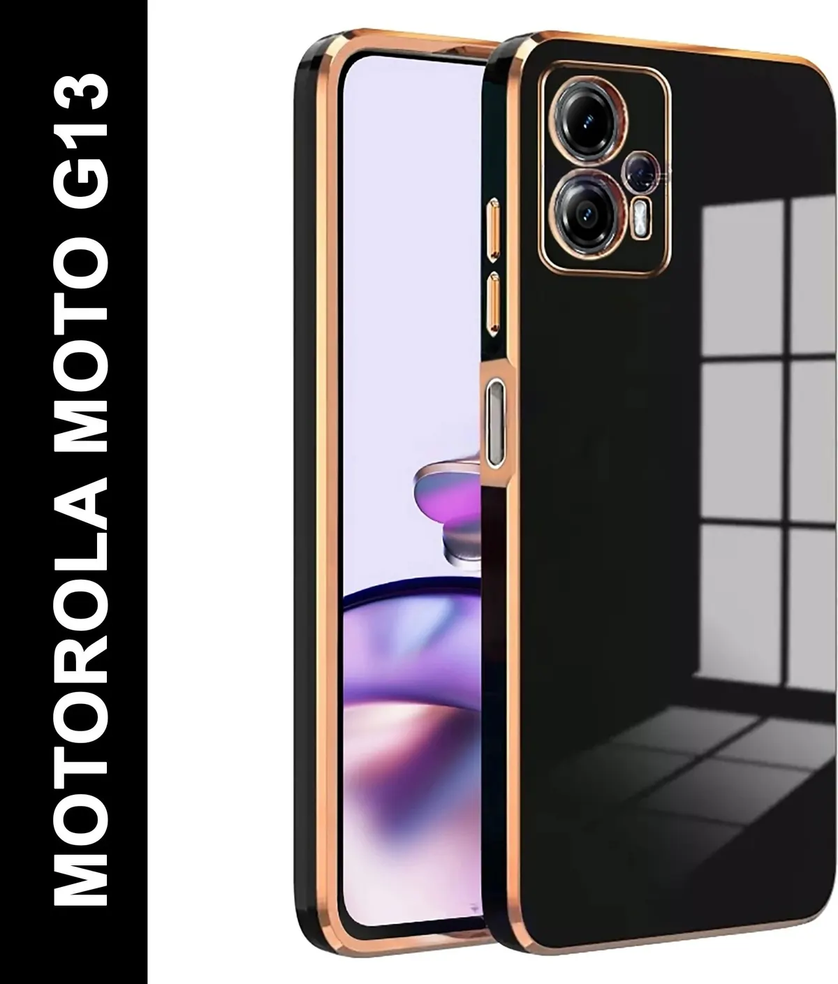 Micvir Back Cover for MOTOROLA G13 (Black, Silicon, Pack of: 1)