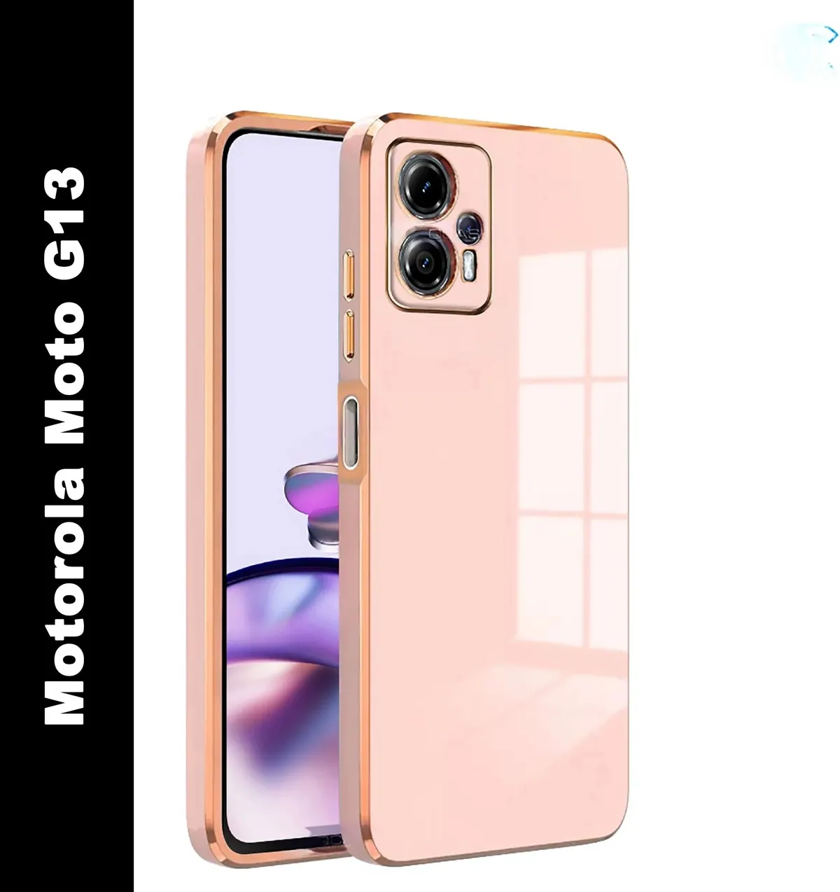 Micvir Back Cover for MOTO G13, MOTOROLA G13, MOTOROLA MOTO G13 (Pink, Silicon, Pack of: 1)