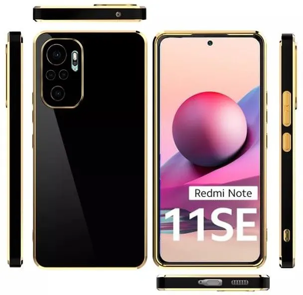 Micvir Back Cover for Mi Redmi Note 10, Mi Redmi Note 10S, Redmi Note 11 SE (Black, Silicon, Pack of: 1) — image 3 of 4