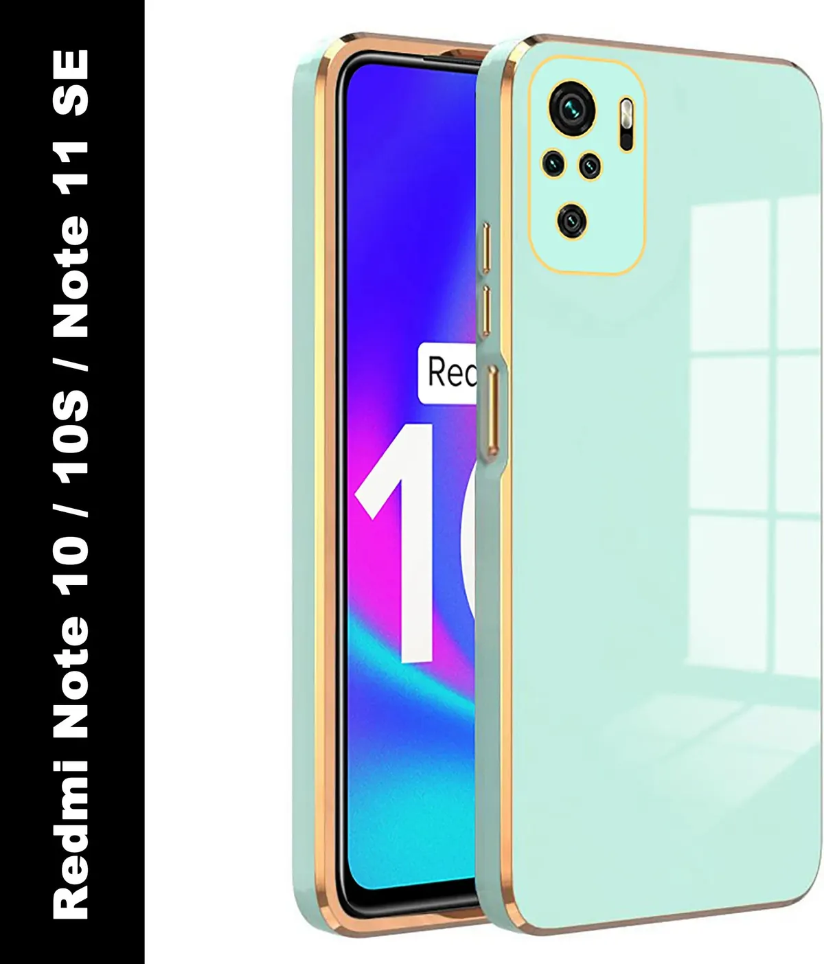 Micvir Back Cover for Mi Redmi Note 10, Mi Redmi Note 10S, Redmi Note 11 SE (Green, Silicon, Pack of: 1) — image 1 of 5