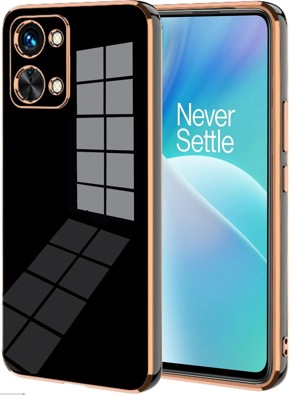 Micvir Back Cover for OnePlus Nord 2T 5G (Black, Silicon, Pack of: 1)